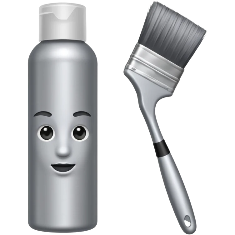 tube of hair dye with a brush next to it emoji