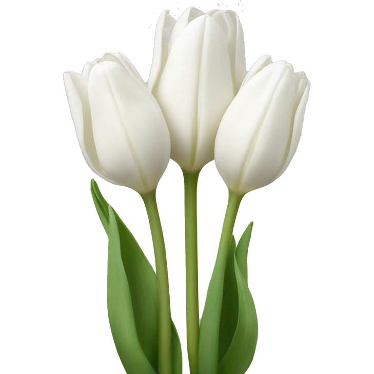 White tulips emoji