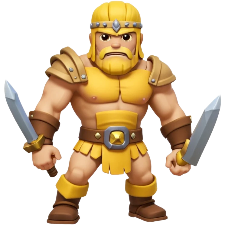 BARBARO DE CLASH OF CLANS QUE TIENE PELO AMARILLO emoji