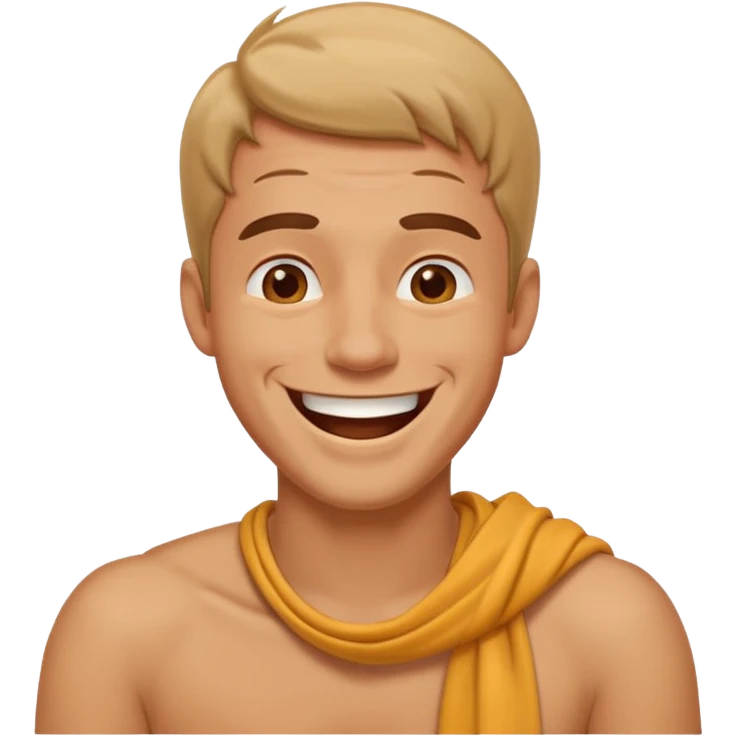 arms on neck laughing guy emoji
