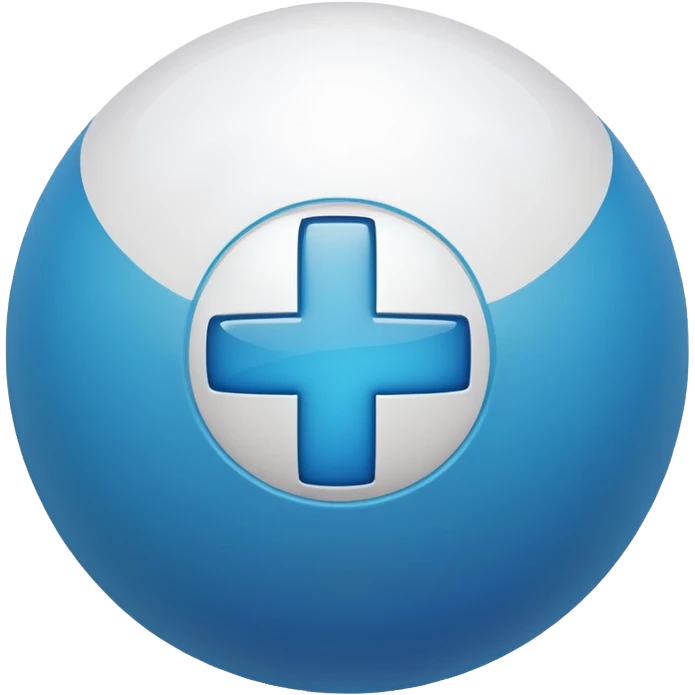 i want a white ball with a plus sign like the smash bros logo emoji