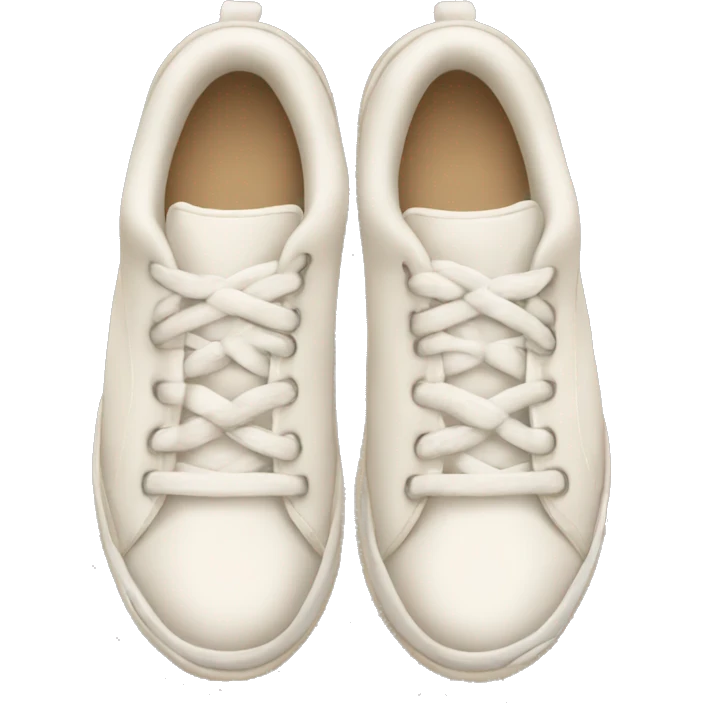 chunky white and beige tennis shoes emoji