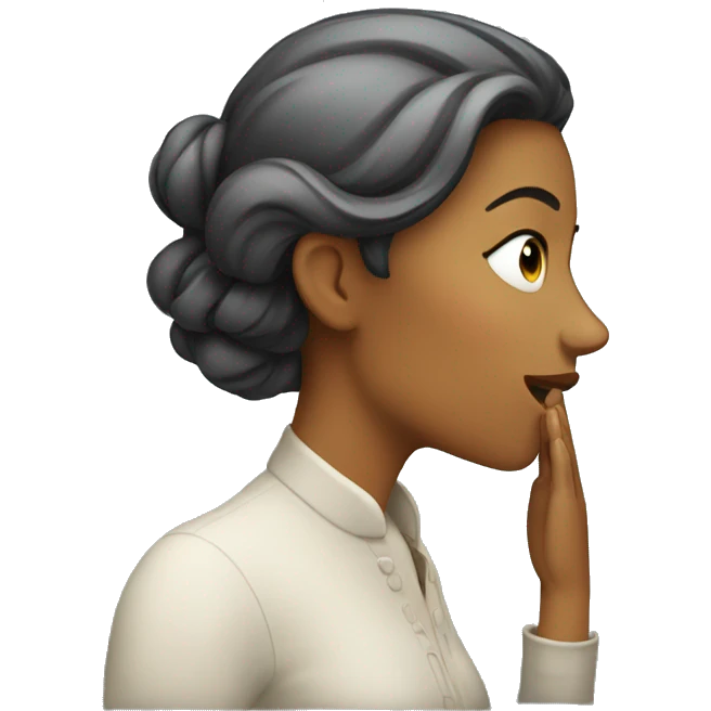 Woman whispering emoji