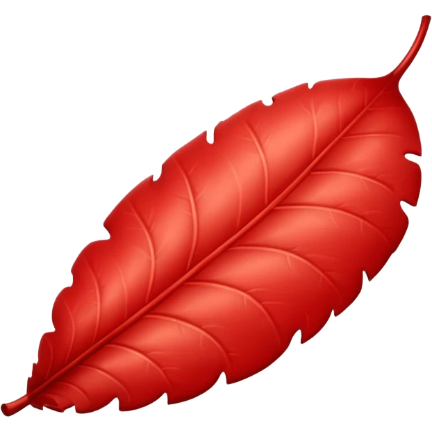 red oval leaf  emoji