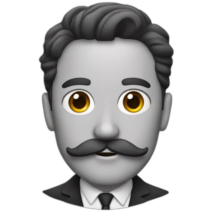solo gentleman with mustache emoji