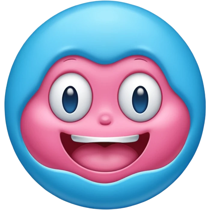 Blue bubblegum emoji