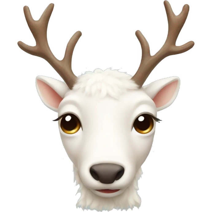 Cute albino reindeer  emoji