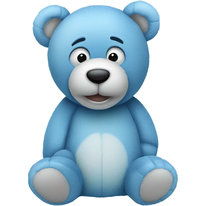 Blue teddy bear emoji