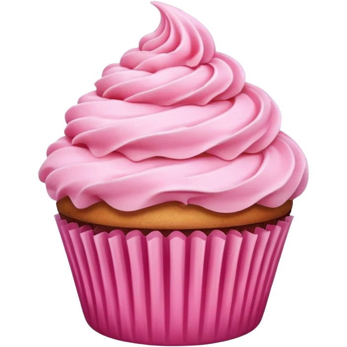 cupcake with pink icing emoji