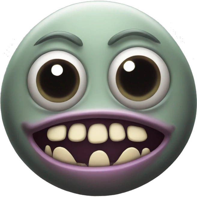monster with a weird face emoji