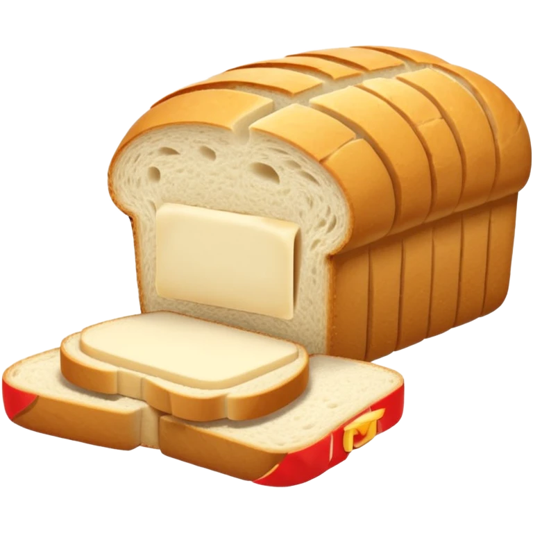 just a sliced bread load simple with cut bread slices on ground remove the face from all bread  emoji