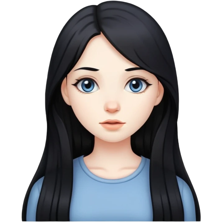girl with long black hair emoji