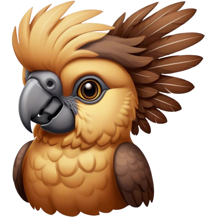 Brown cockatoo emoji