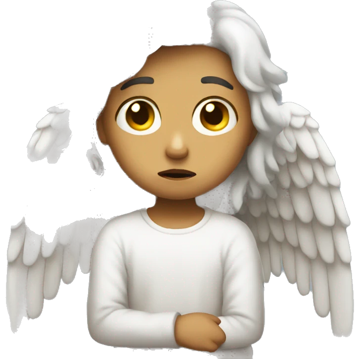 sad angel emoji