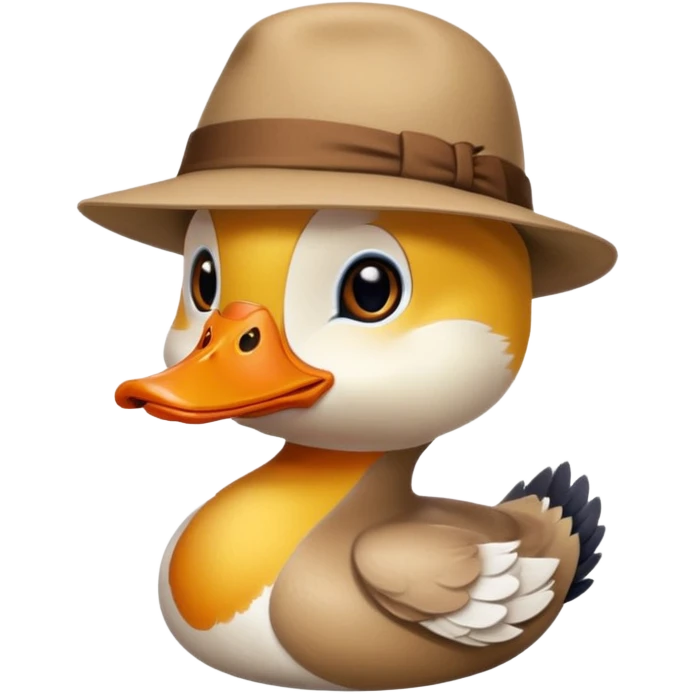 утка в шляпке beige emoji