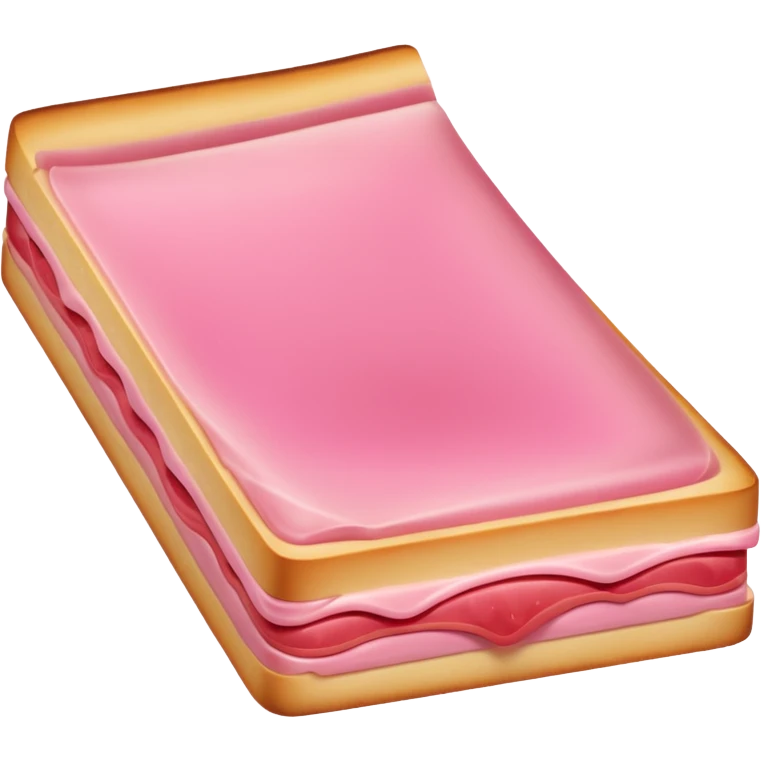 bologna slice, smooth edge, pink emoji