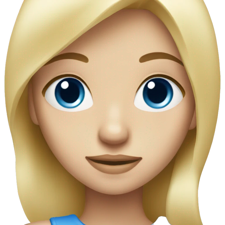 Blonde girl with blue eyes emoji