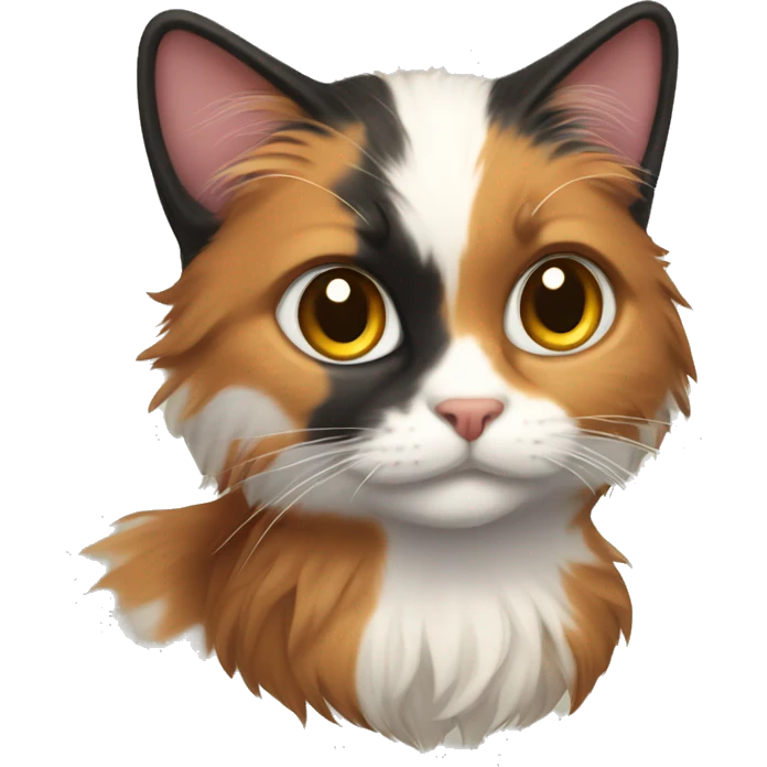 Calico cat fluffy emoji