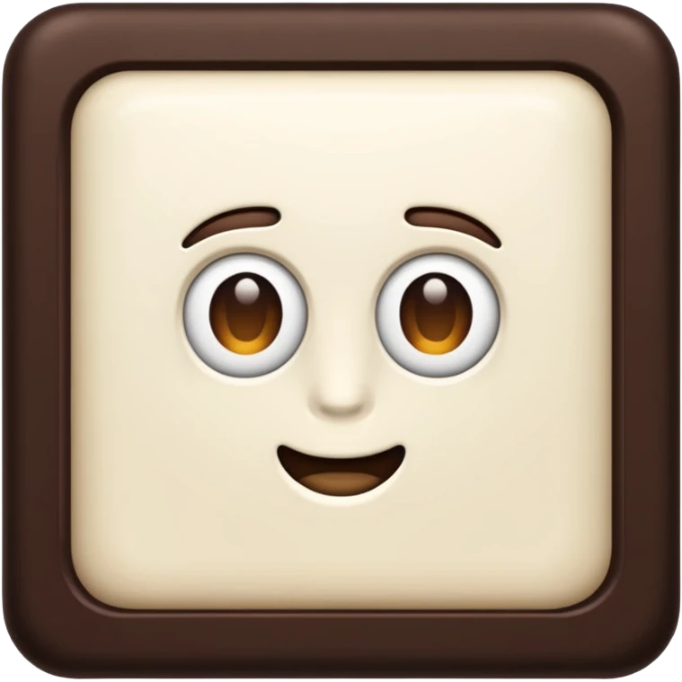 Cream color and dark brown iPad  emoji