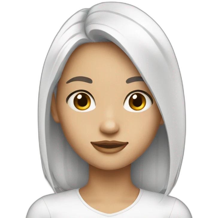 girl，White emoji