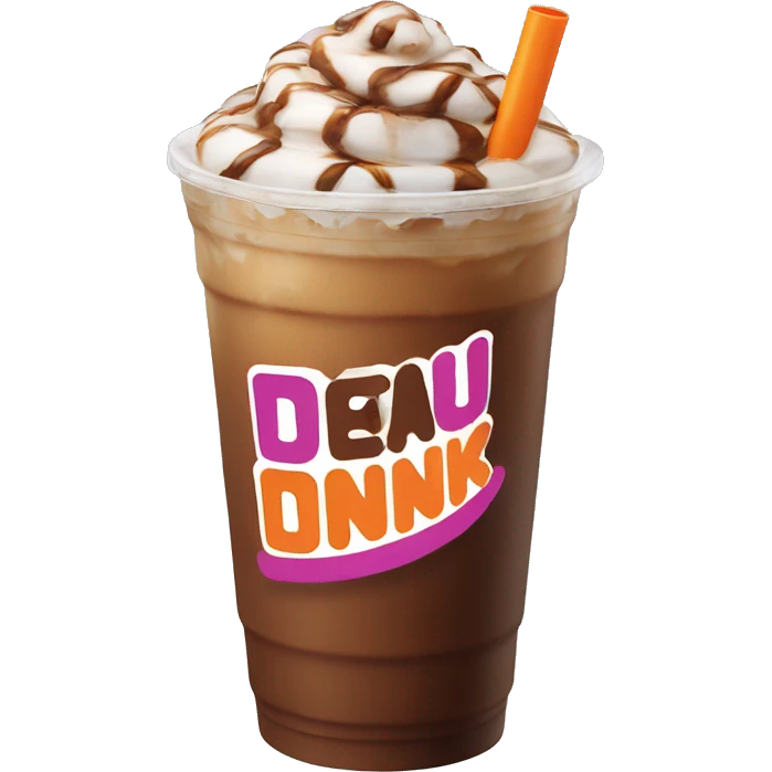 Dunkin iced coffee emoji