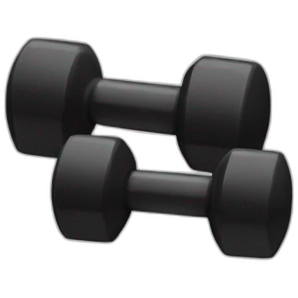 completly Black dumbell emoji