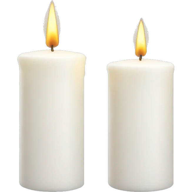 White pillar candles emoji