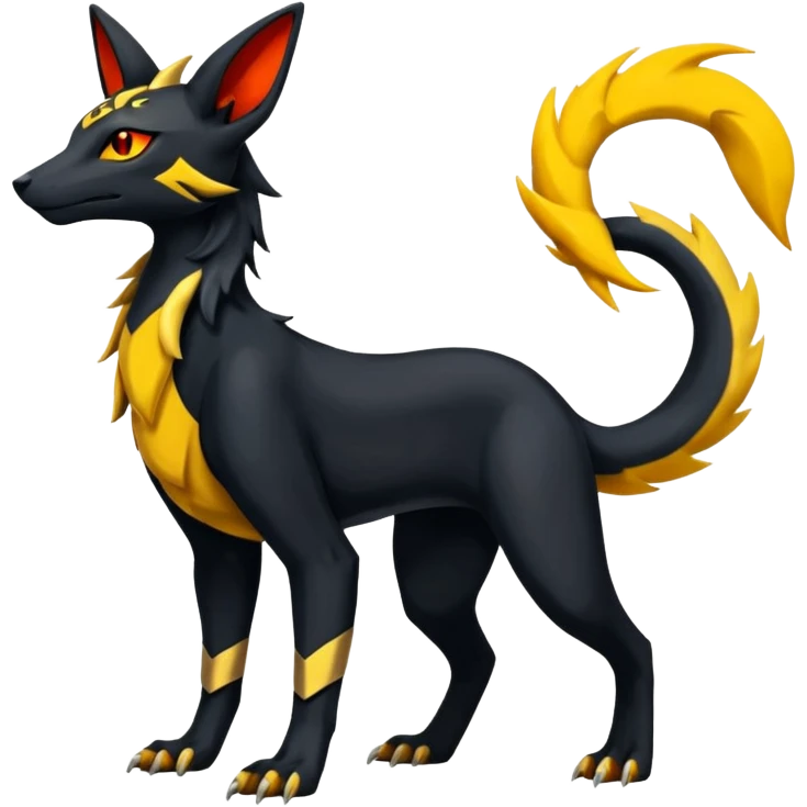 Umbreon-Anubis-Salandit-Zeraora-fusion, full body emoji