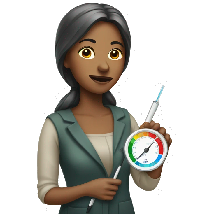 Woman with thermometer  emoji