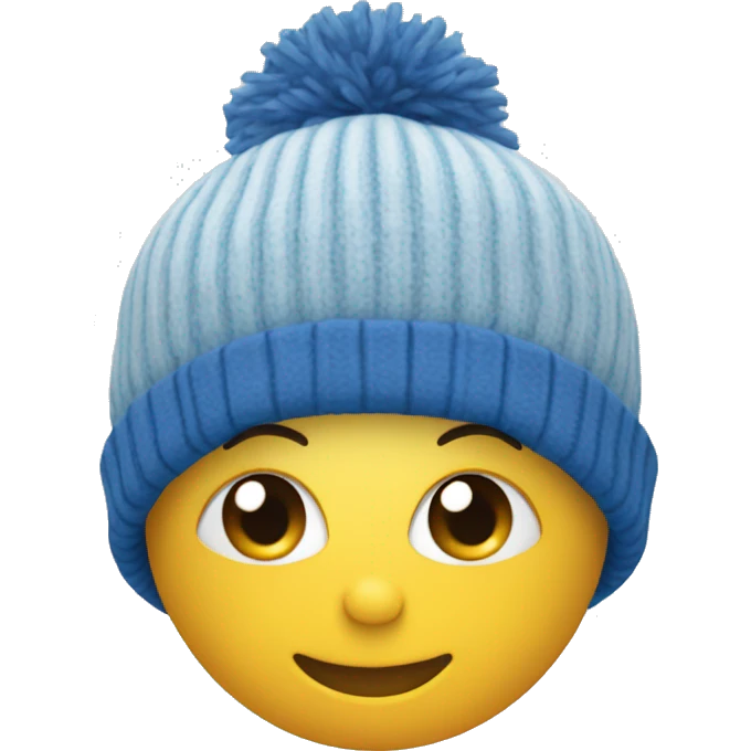 Blue bobble hat emoji