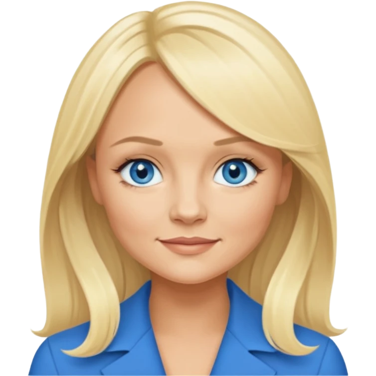 Emma Bunton with blue eyes emoji