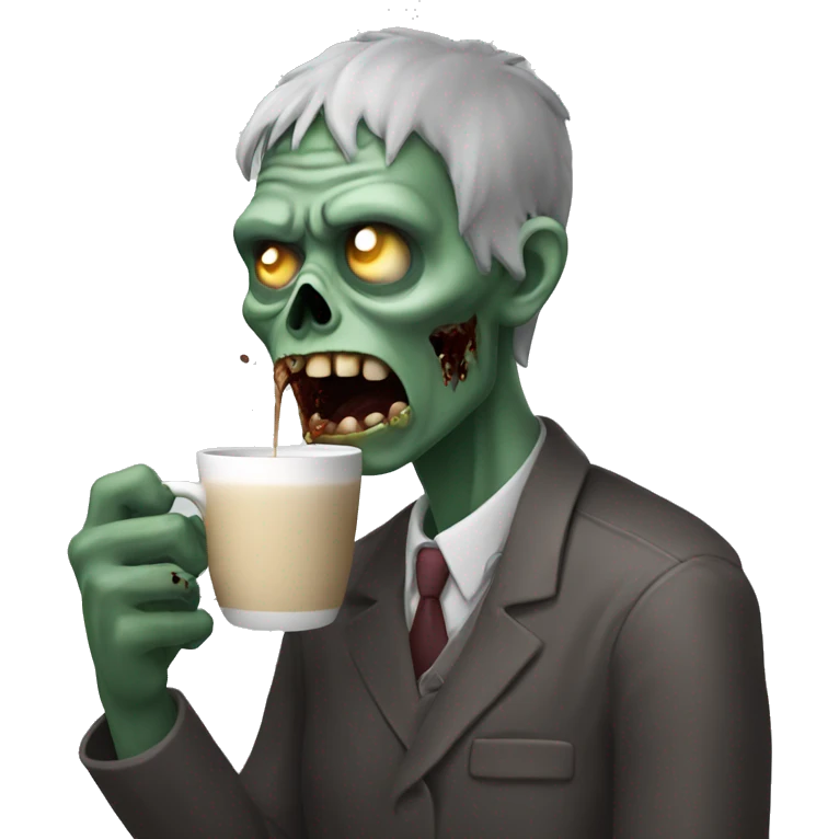 zombie drinking coffee emoji