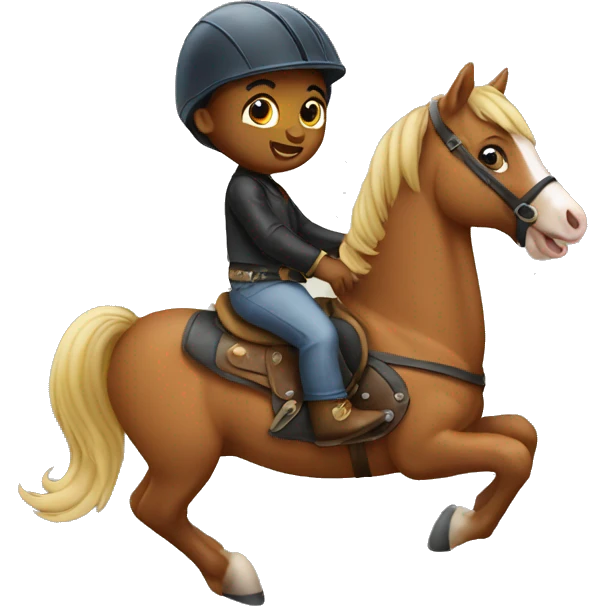 baby riding horse emoji