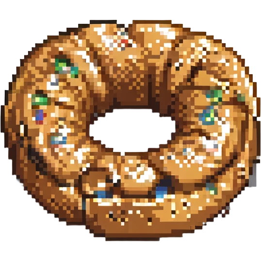 pixel art bagel emoji