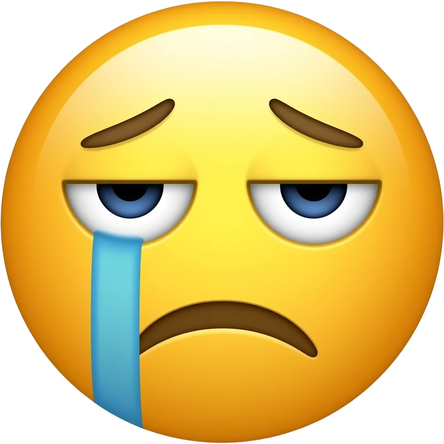 Make a tired emoji circle face and no body make him hav yellow skin and make an google style tired make him do suicide emoji