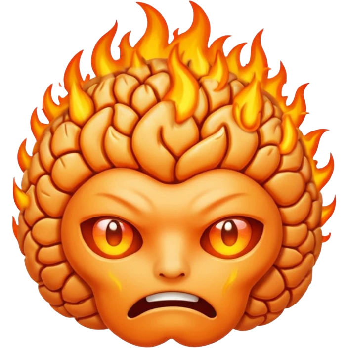 Brain on fire emoji