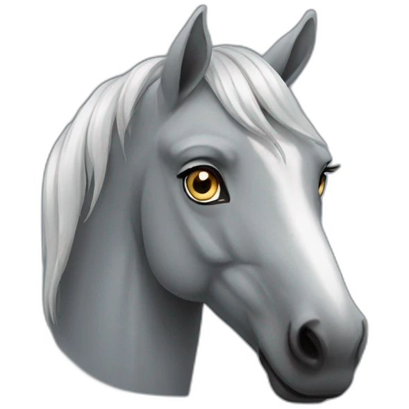Grey horse emoji