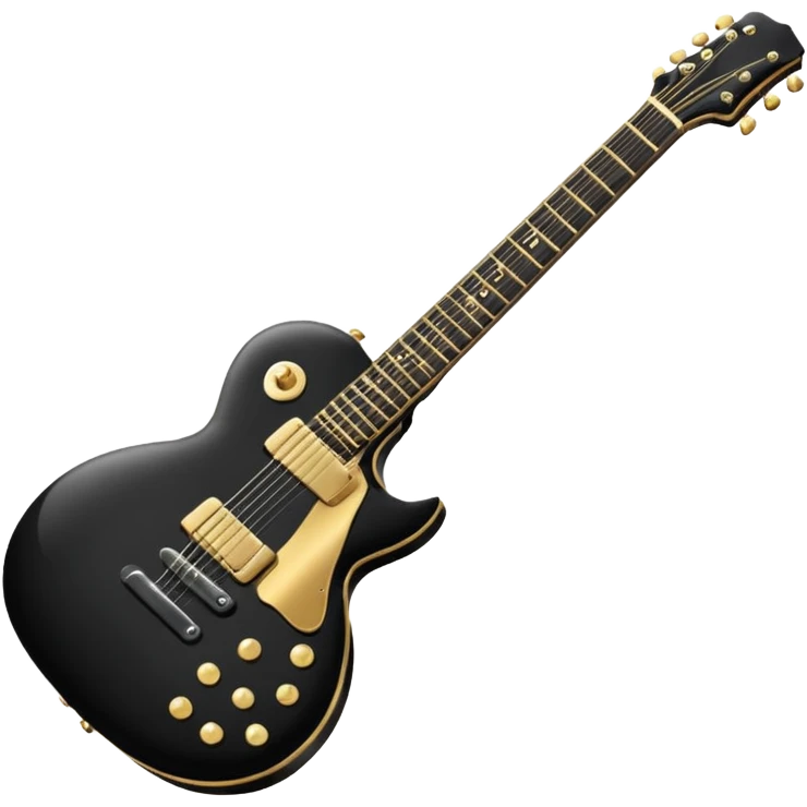 Black rock guitar emoji
