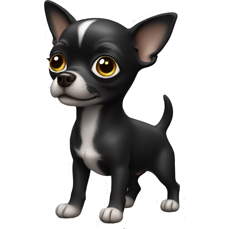 Black chihuahua dog  emoji