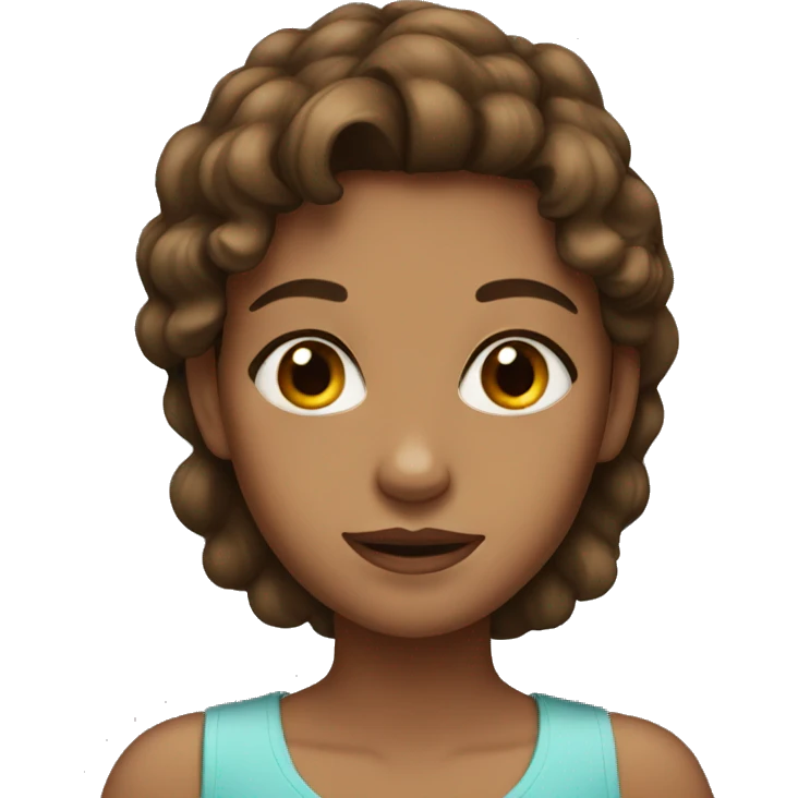 brown haired girl with earrings emoji