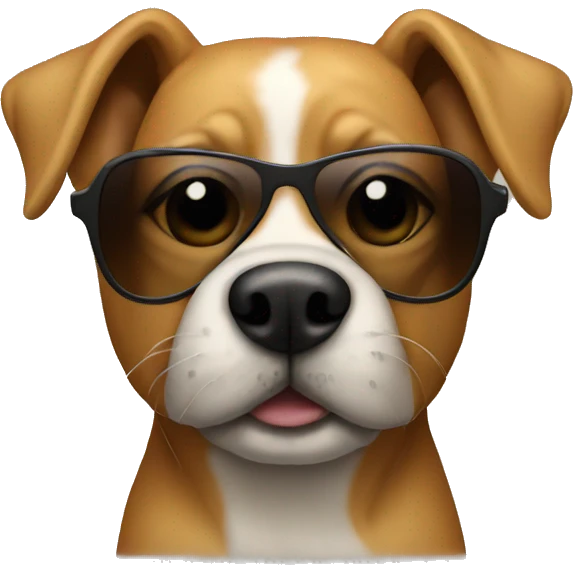 Dog with shades emoji