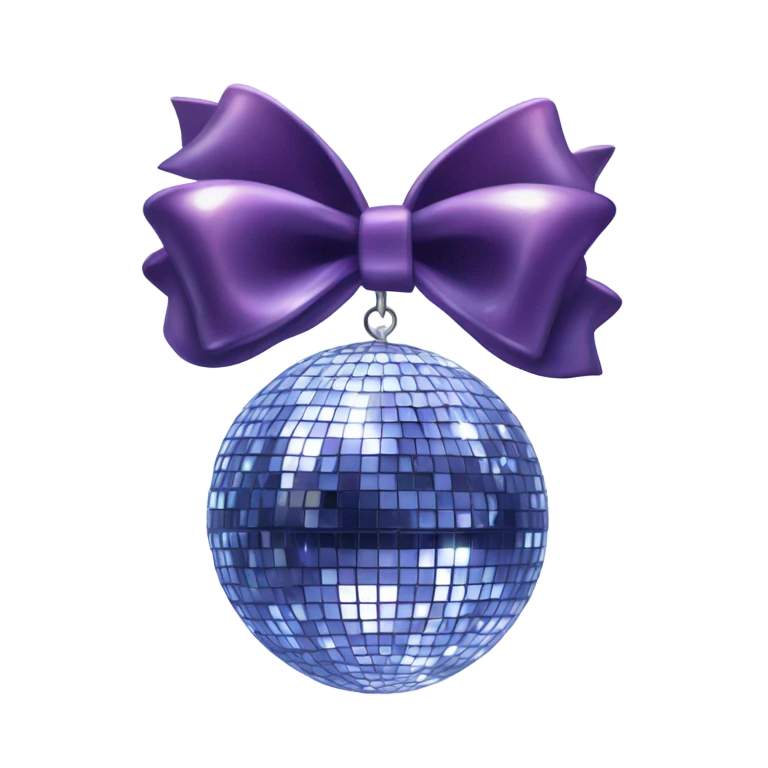 Bow disco ball emoji