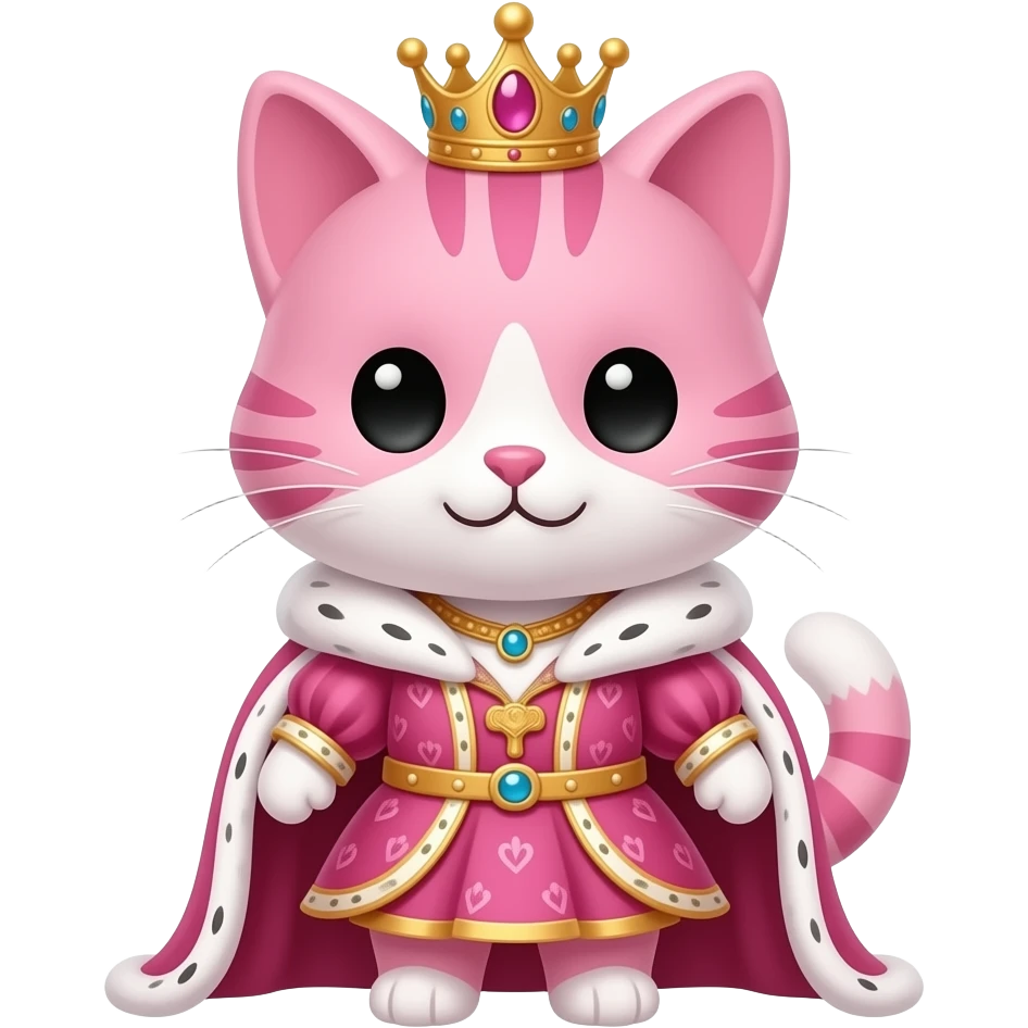Pink Kitty queen emoji