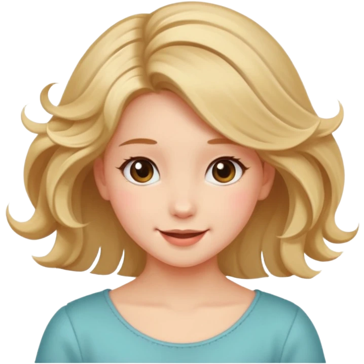 girl twirling hair blushing emoji