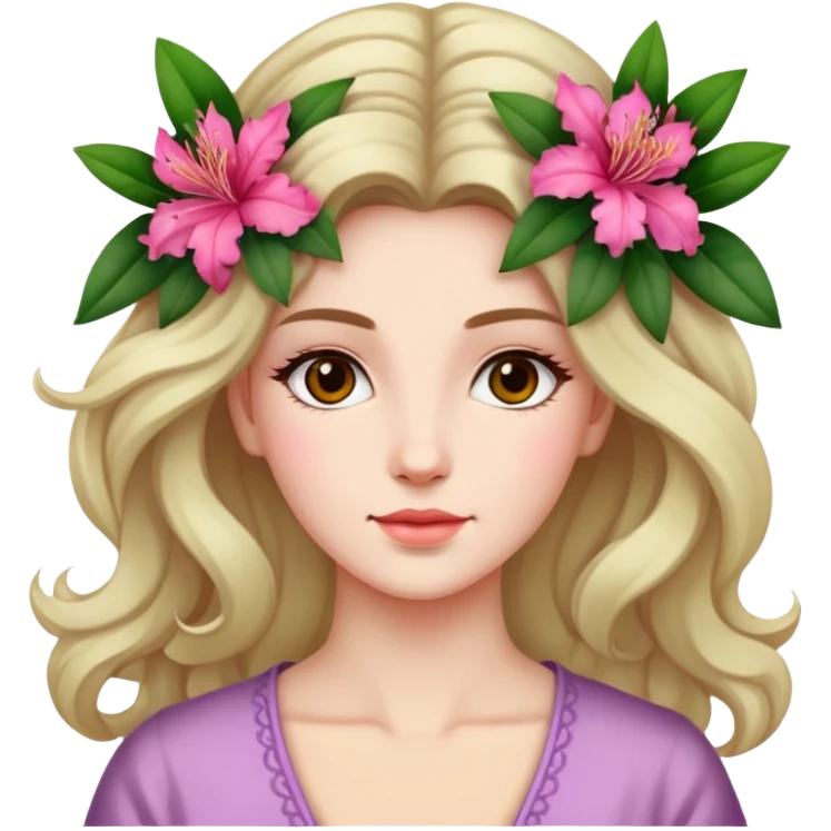 Azalea in women's hair emoji