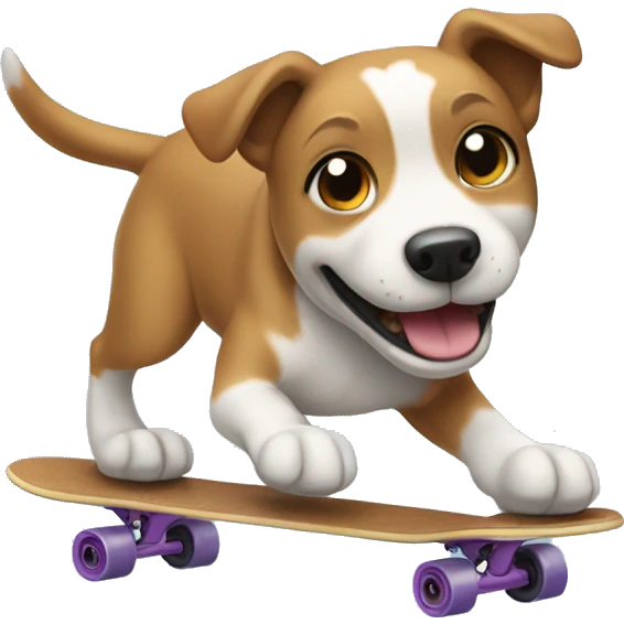 dog skating emoji
