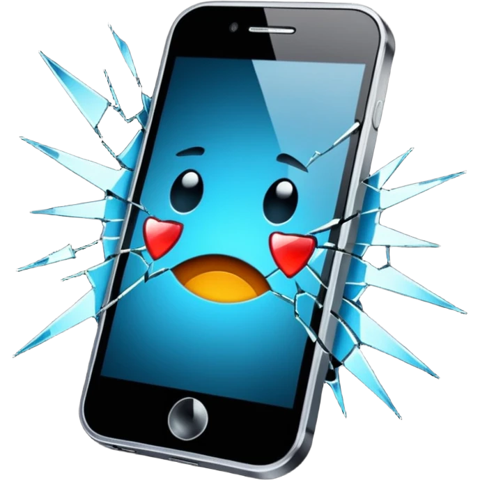 broken mobile phone emoji