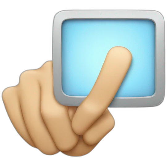 Pointing finger towards screen emoji