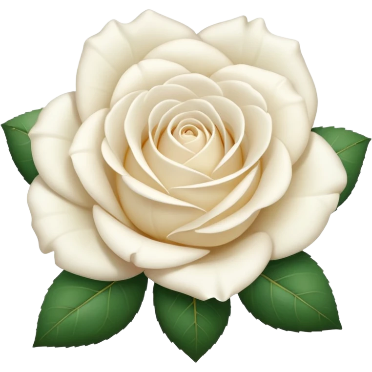 white rose, without green leaves, just flower emoji