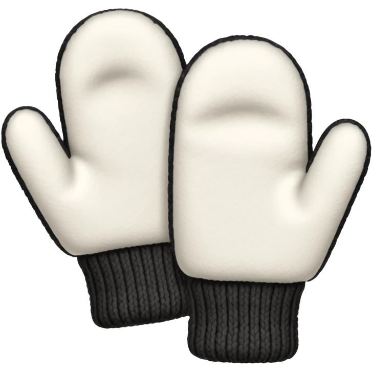 A white mittens without face emoji